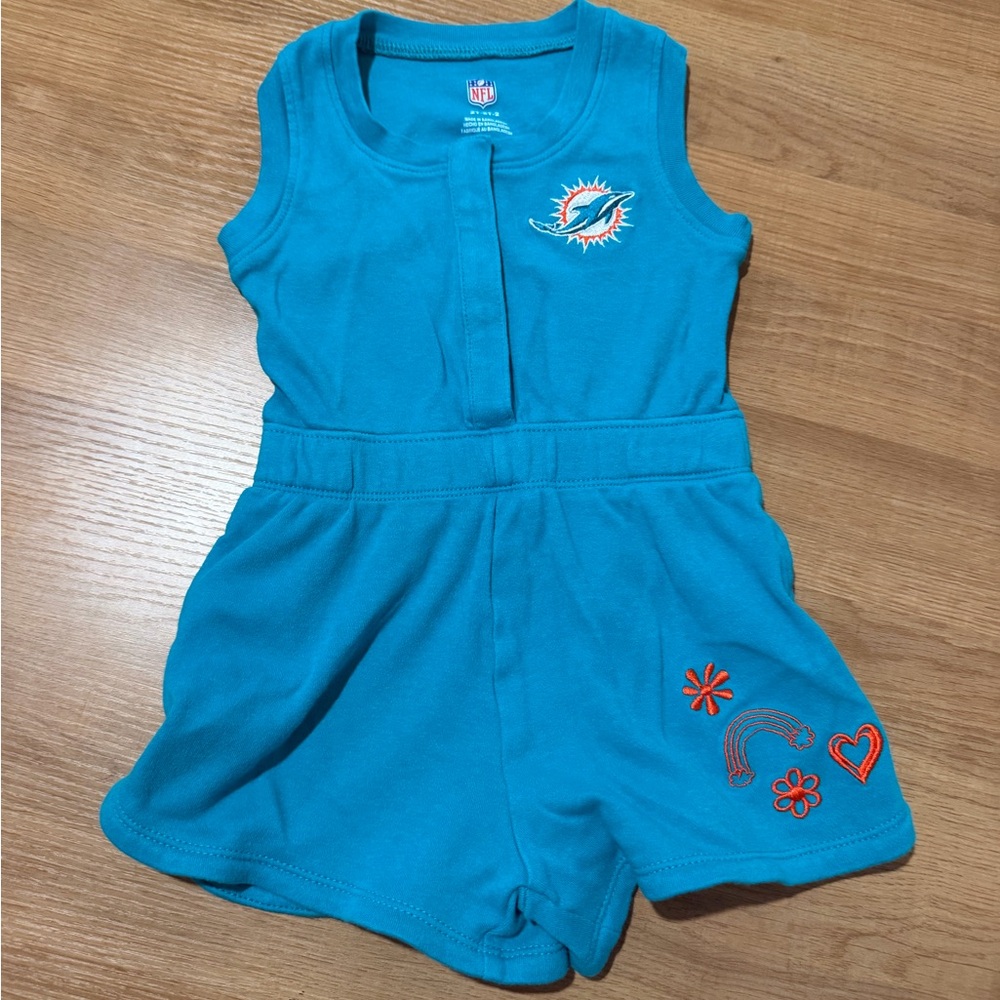 Miami Dolphins Toddler Girls Romper